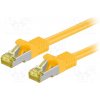 síťový kabel Goobay 91566 Patch, S/FTP; 6a, licna, Cu, LSZH, 0,25m, žlutý
