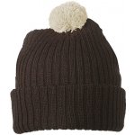 Knitted cap with pompon MB7540 s kulich em tmavě hnědá/khaki – Hledejceny.cz