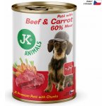 JK Animals Beef & Carrot Premium Paté with Chunks superprémiová masová 400 g – Zbozi.Blesk.cz
