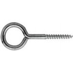 Oko s vrutem do dřeva, oko 8 mm, vrut 4 mm, drát 2,1mm, povrch zinek bílý, (100ks) – Sleviste.cz