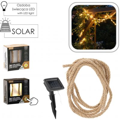 Garden Line Solární LED světelný řetěz Bombas 4 m hnědý/teplá bílá – Hledejceny.cz