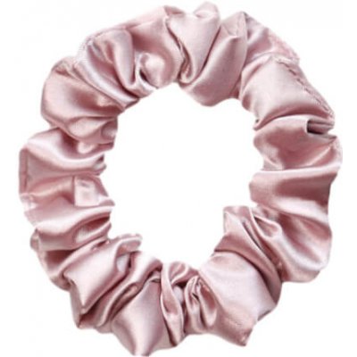 MURU Úzká Saténová Scrunchie gumička - Pudrová Lesklá – Sleviste.cz