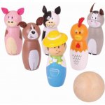 Bigjigs Toys Kuželky: farma – Zboží Mobilmania