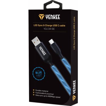 Yenkee YCU 341 BE LED USB C, 1m