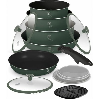 BERLINGERHAUS Sada nádobí s titanovým povrchem 13 ks Matte Green Collection BH-8423 – Hledejceny.cz