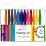 Pentel Brush Sign Pen SES15 Basic 12 ks – Sleviste.cz