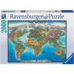 Ravensburger Mapa světa 2000 dílků – Zboží Mobilmania