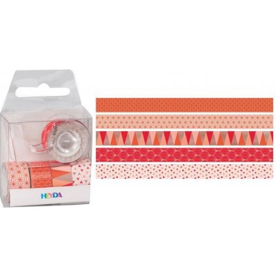 Heyda Mini samolep červená 1,2 cm x 3 m 5 ks – Zboží Dáma