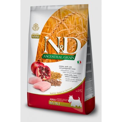 N&D Ancestral Grain DOG Adult Mini Chicken & Pomegranate 14 kg