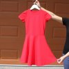 ObleCzech letní šaty Lili s kolovou sukní červená