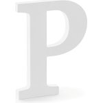 PartyDeco Dřevěné písmeno P bílé, 20 cm – Zboží Mobilmania