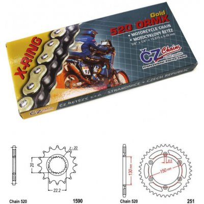 ČZ Řetězová sada Yamaha WR 250 F 07-20 – Hledejceny.cz