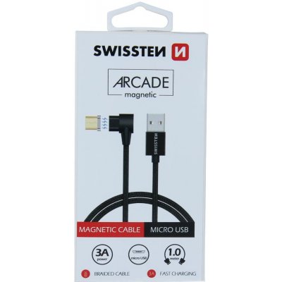 Swissten 71527500 USB / micro USB, 1,2m, černý – Zboží Živě