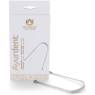 Maharishi Ayurveda Nerezová škrabka na jazyk postříbřená 1 ks – Zboží Dáma