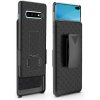 Pouzdro a kryt na mobilní telefon Pouzdro JustKing plastové s úchytem na opasek Samsung Galaxy S10 Plus - černé