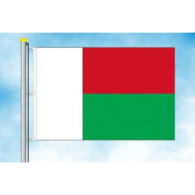 LIBEA, s.r.o. Vlajka Madagaskaru Rozměr: 150×225 cm, Uchycení: Karabiny na stožár – Hledejceny.cz