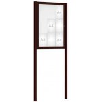 PROCITY Venkovní vitrína Classique, 9 x A4, včetně sloupků, hnědá | Zboží Auto