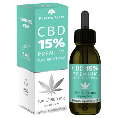 Pharma Activ CBD 15% premium 1500 mg Full Spectrum 10 ml – Zboží Mobilmania