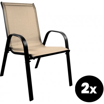Aga 2x Zahradní židle MR4400BE-2 Beige – Sleviste.cz