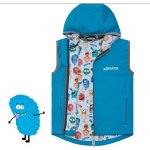 Esito dětská softshellová dvojitá vesta Příšerky tyrkysová – Zboží Dáma