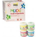 Sada Prstové barvy na textil MUCKI 4 barvy 150 ml – Zboží Dáma