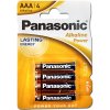 Baterie primární Panasonic Lasting Power Alkaline AAA 4ks LR3EPS/4BP