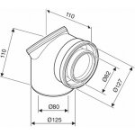 Bosch koleno 80/125 mm 87° 7738112665 – Zboží Mobilmania