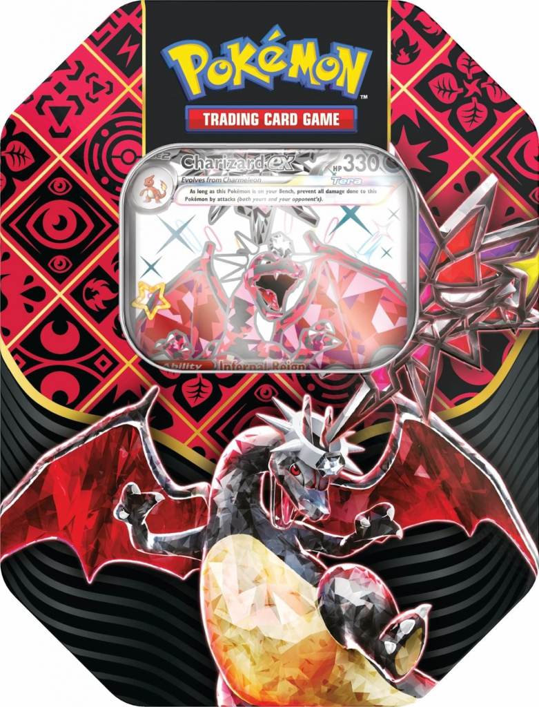 Pokémon TCG Paldean Fates Tin Tera Charizard ex