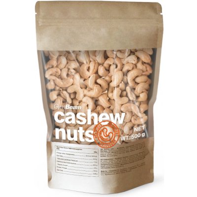 GymBeam Ořechy kešu nesolený 500 g – Zboží Mobilmania