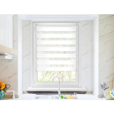 Fexi Roleta Den a noc, Nature bílá, A 060 150 x 80 cm levá-bílá – HobbyKompas.cz