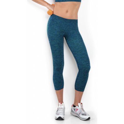 Sportovní legíny 7/8 donna active-fit melange azzurro-fuxia