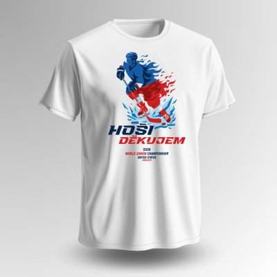 FansArena tričko HOŠI DĚKUJEM World Junior Championship MS 2026 White – Hledejceny.cz