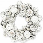 DECOLED Věnec z borovicových šišek bílý 30 cm – Hledejceny.cz