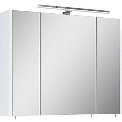 Riva Vulcano Zrcadlová skříňka s LED osvětlením, 61 × 100 × 14 cm, bílá 25358650 – Sleviste.cz