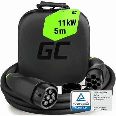 Green Cell GC Snap nabíjecí kabel pro elektromobily Typ2 11kW 3x16A 5m EVKABGC03 – Zboží Mobilmania