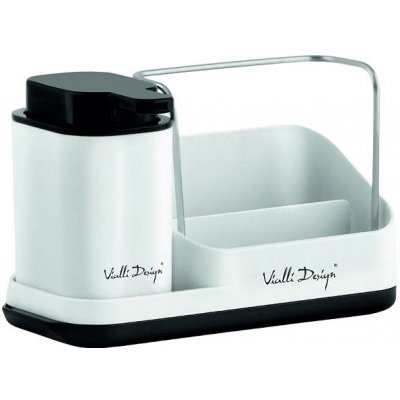 Vialli Design Kuchyňský organizér s dávkovačem na čistící prostředek, šedý, LIVIO DUO 8319 – Zboží Mobilmania