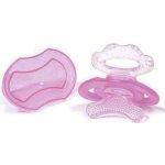Baby Ono silikon masážní kousátko chladící s krytem růžová – Zboží Mobilmania