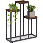 MODERNHOME Stojan na květiny EVELIN 67 x 52 cm hnědý/černý – Zboží Dáma