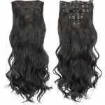 Clip in příčesek - tmavý hnědý - kudrnatý – Zboží Dáma