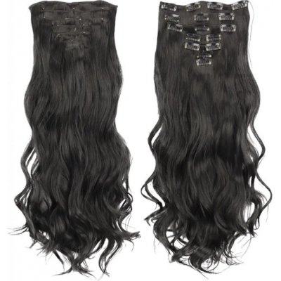 Clip in příčesek - tmavý hnědý - kudrnatý – Zboží Dáma