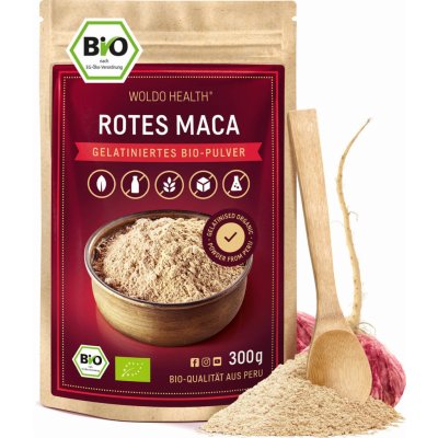 WoldoHealth Maca červená BIO prášek 300 g – Hledejceny.cz