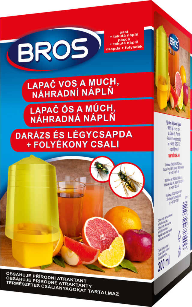 Bros Lapač much a vos s náplní 200 ml 1 ks 088