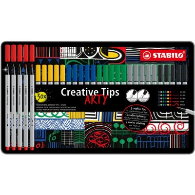 Creative Kreativní set STABILO Tips ARTY 30 ks sada CLASSIC 6 různých barev