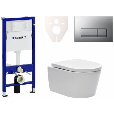 Závěsný WC set Geberit do lehkých stěn / předstěnová montáž + WC SAT Brevis SIKOGES6W8 – Sleviste.cz