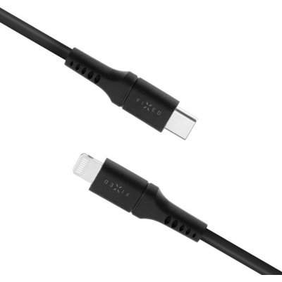 Fixed FIXDLS-CL12-BK Liquid silicone USB-C / Lightning, 1,2m, černý – Zboží Mobilmania