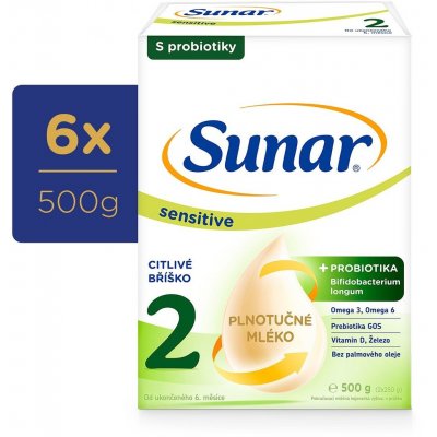 Sunar 2 Sensitive 6 x 500 g – Zbozi.Blesk.cz