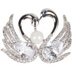 Amparo Miranda Brož Labutě s perlou AM06-3 – Zboží Dáma