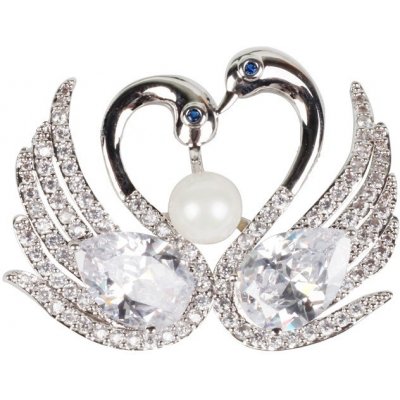 Amparo Miranda Brož Labutě s perlou AM06-3 – Zboží Dáma