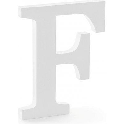 PartyDeco Dřevěné písmeno F bílé, 20 cm – Zboží Mobilmania