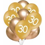 Balonky.cz Balónky 30 narozeniny zlaté 30 cm mix – Zboží Dáma